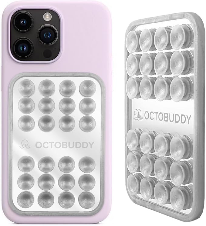 OCTOBUDDY Mirror – Amazon-Exclusive Suction Cup Phone Mount with Built-in Mirror – Silver Swi... | Amazon (US)