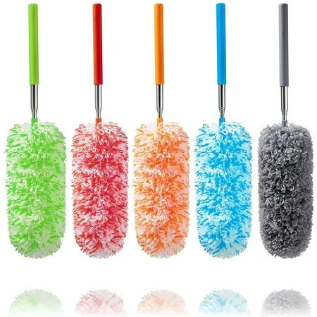 5 Packs Microfiber Feather Duster Microfiber Hand Washable Extendable Dusters for Cleaning Office Car Computer Air Condition | Walmart (US)