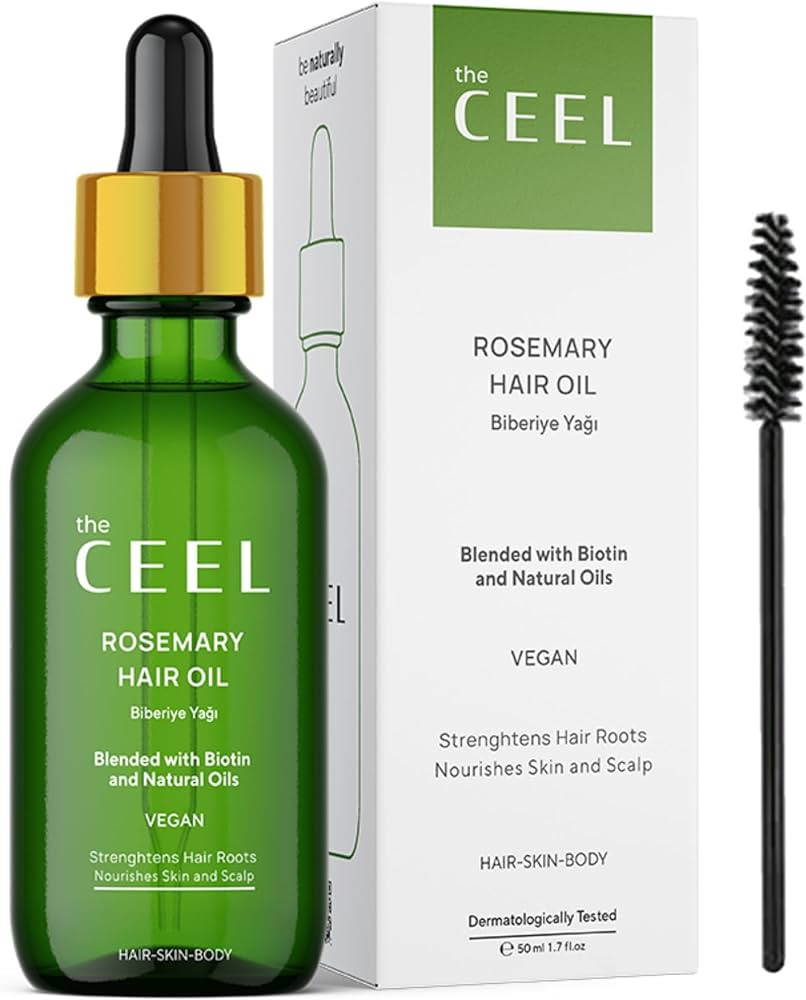The Ceel Rosemary Oil for Hair Growth Organic, Vegan, Hair Strenghtening Oil, Dry Skin, Eyelashes... | Amazon (US)