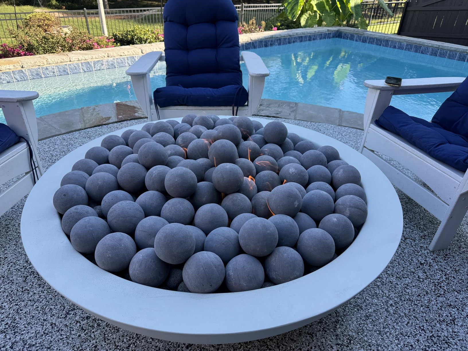 Zhenx Ceramic Fire Balls, 3 Inch, Set of 15 Round Fire Stones, for Indoor and Outdoor Fire Pits, ... | Amazon (US)