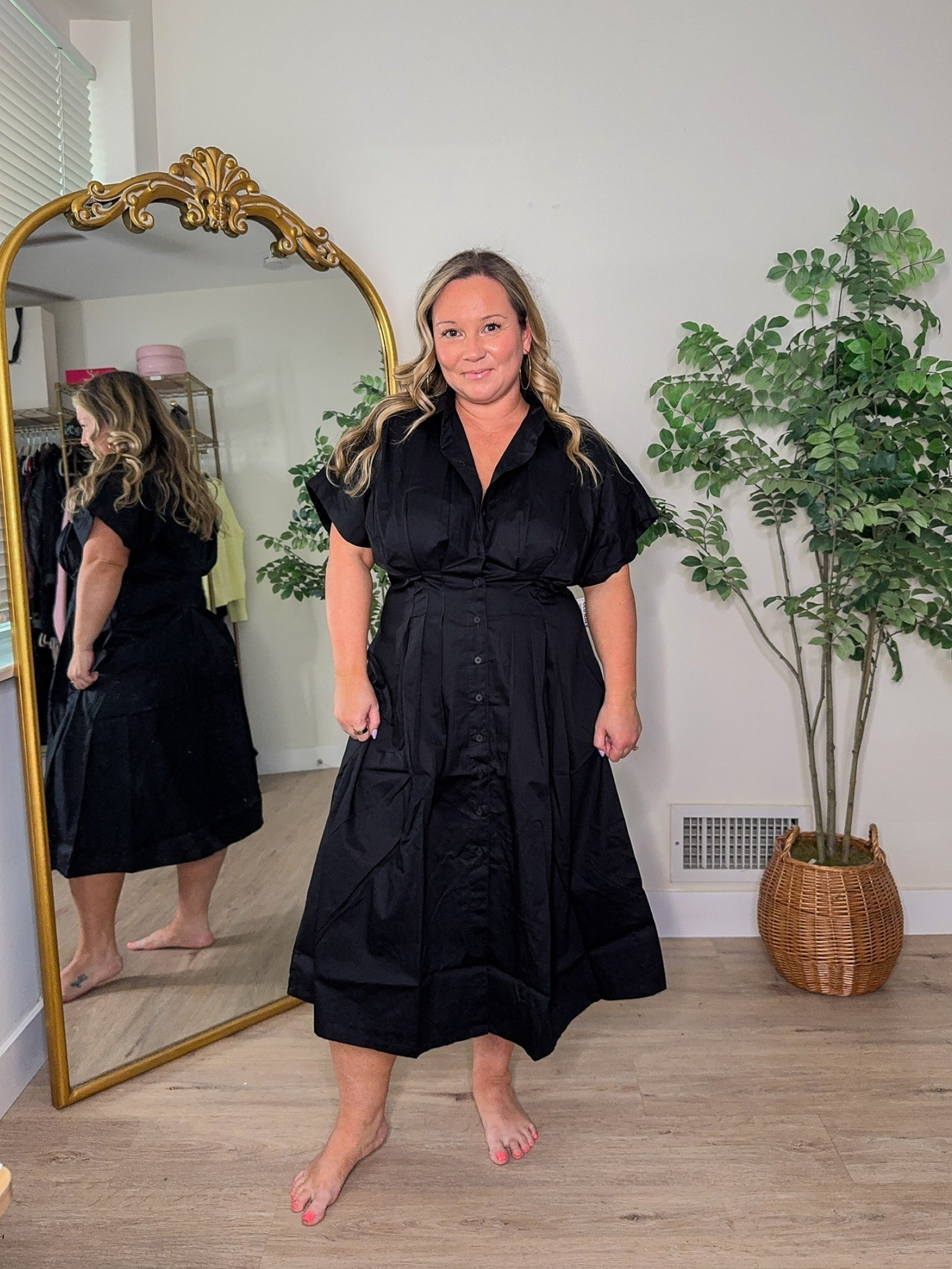 This Old Navy dress is 50% off right now for their Memorial Day Sale!! I am wearing a large, only $24.99!

#LTKSeasonal #LTKSaleAlert #LTKPetite
