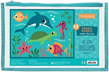 Mudpuppy Under the Sea Pouch Puzzle, 12 Extra Thick Colorful Pieces, 14”x11” – Great for Ki... | Amazon (US)
