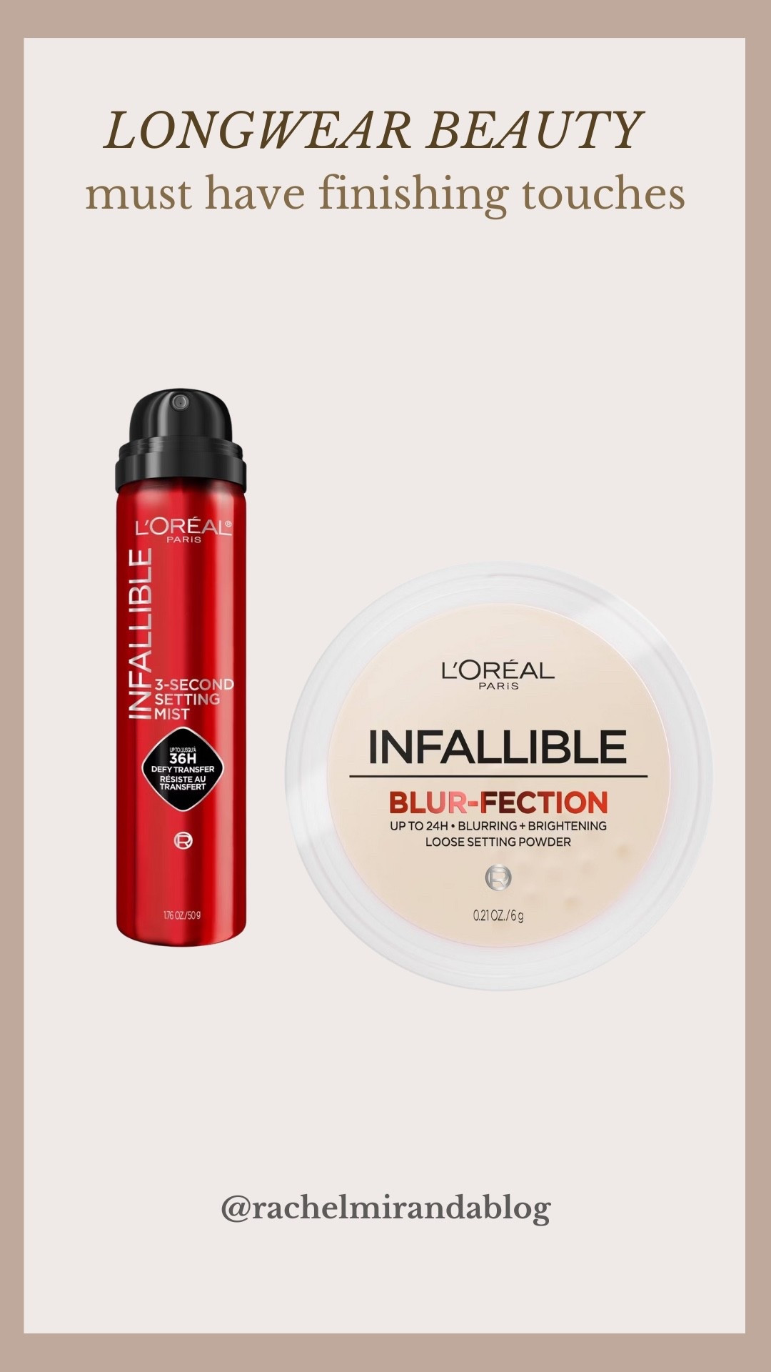 #LOrealParisPartner #ad Type ALL DAY for details! Whether you’re hosting at home or heading to the big game, your makeup deserves MVP status 🏈✨
The L’Oréal Infallible Setting Spray keeps my look flawless from tailgate to touchdown  up to 36 hours of transfer-resistant, sweat-proof, and smudge-proof wear.
No cracking, no caking, just long-lasting glam that stays put from kickoff to the final score.

#LOrealParisMakeup #LOrealParisCosmetics #TargetPartner #Target @lorealparis @target @targetstyle
@shop.ltk #liketkit




#LTKFindsUnder50 #LTKGiftGuide #LTKBeauty