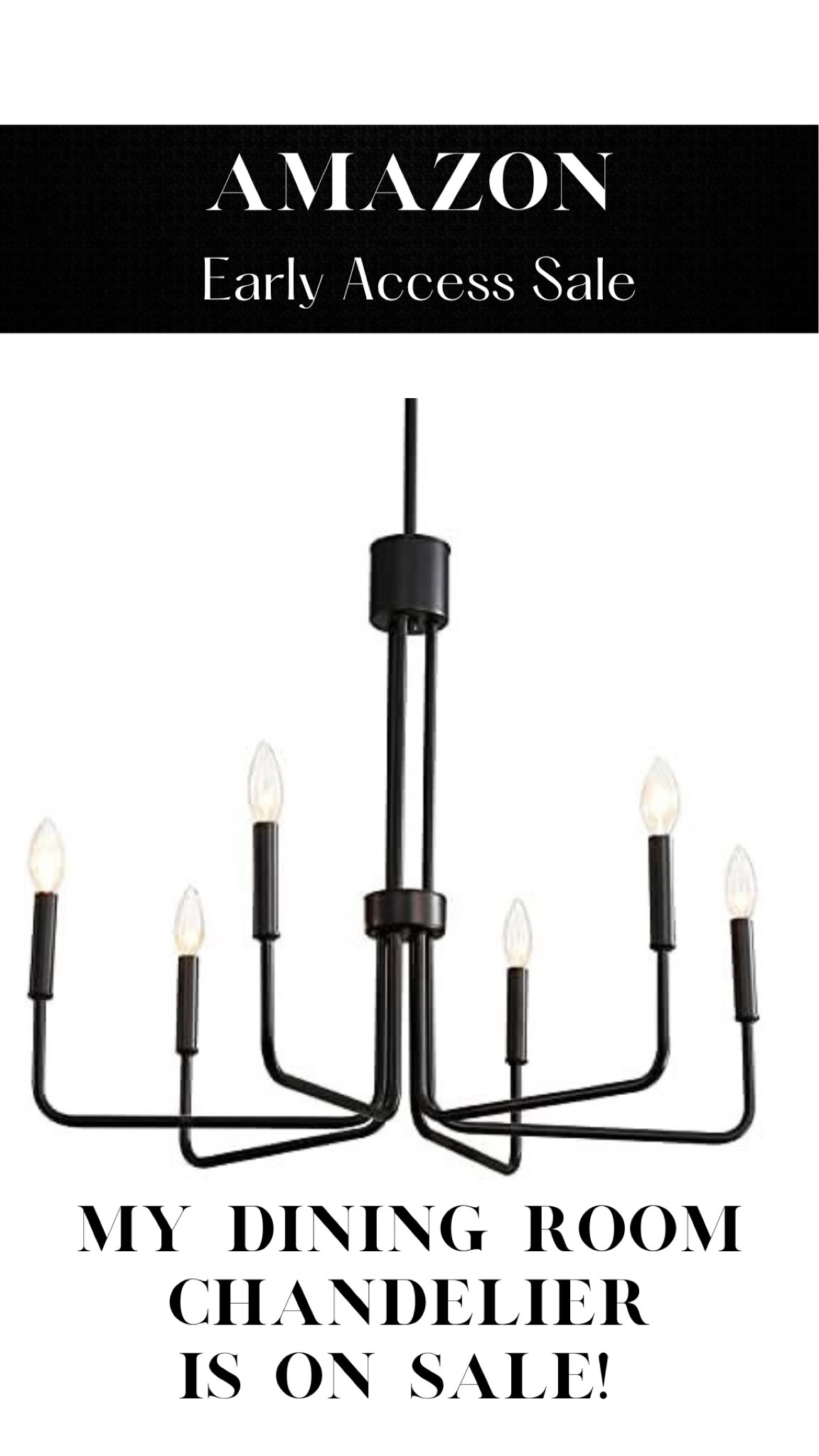 This is my dining room chandelier from @amazon and it’s on sale! 
#amazon #founditonamazon #blackchandelier

#LTKhome #LTKsalealert