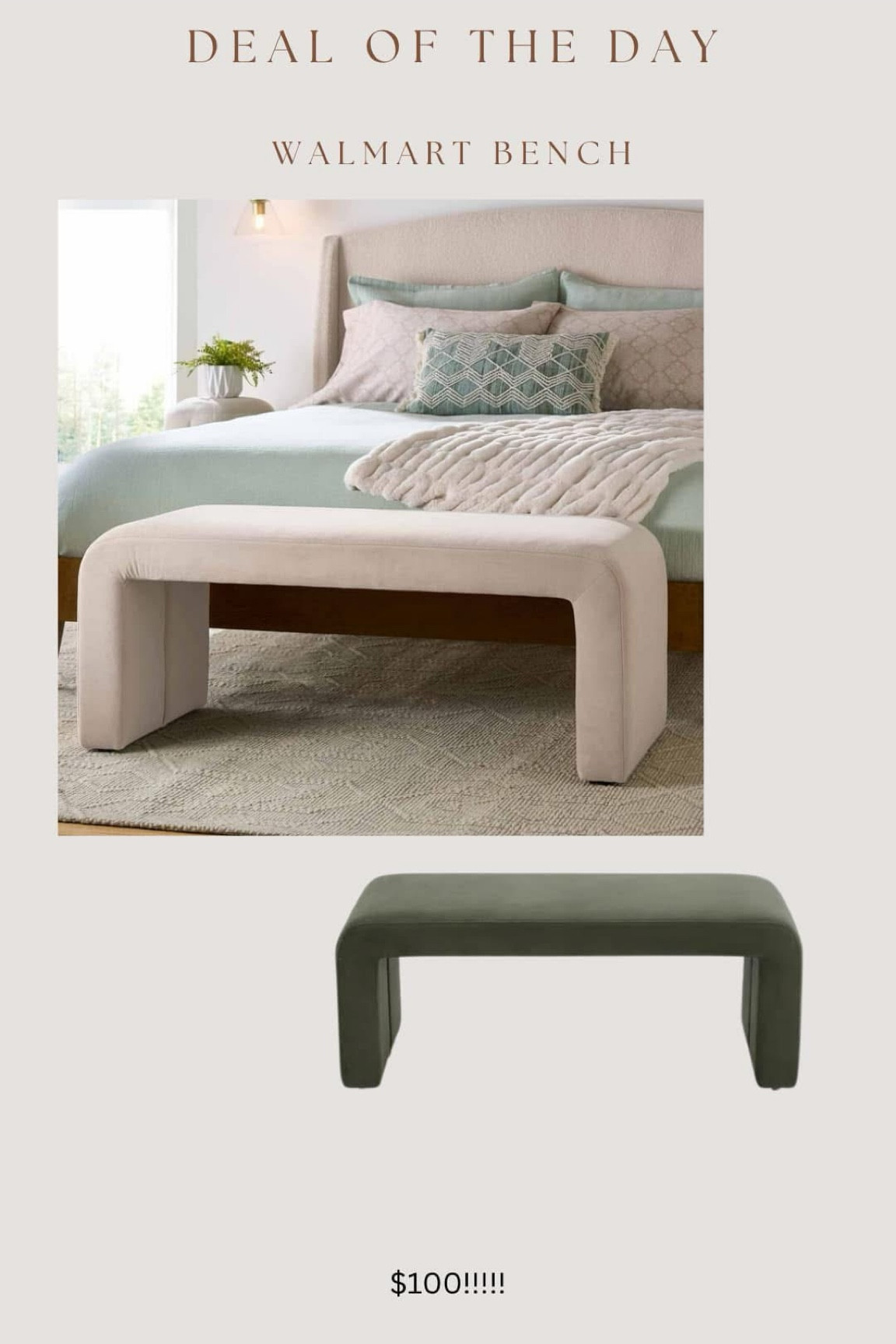 Viral Walmart Lulu & Georgia inspired bench is back in stock in both colors!!!! Amazing price for this style 🙌🏻

#LTKFindsUnder100 #LTKSaleAlert #LTKHome