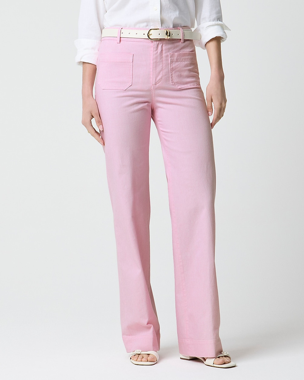 Petite Lizzie high-rise patch-pocket wide-leg pant | J.Crew Factory
