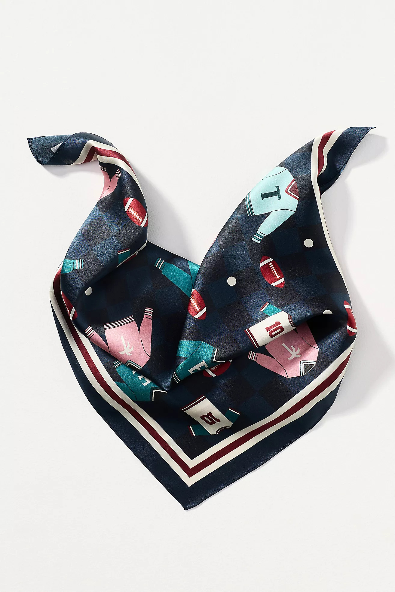 Elegancia Tropical Football Silk Scarf | Anthropologie (US)