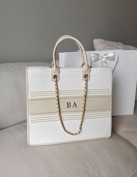 Pearl bag, Pearl tote bag, beach bag, white tote, white beach bag, bachelorette gift, bridal shower gift, personalized bag, white and gold bag, canvas bag 

#LTKitbag