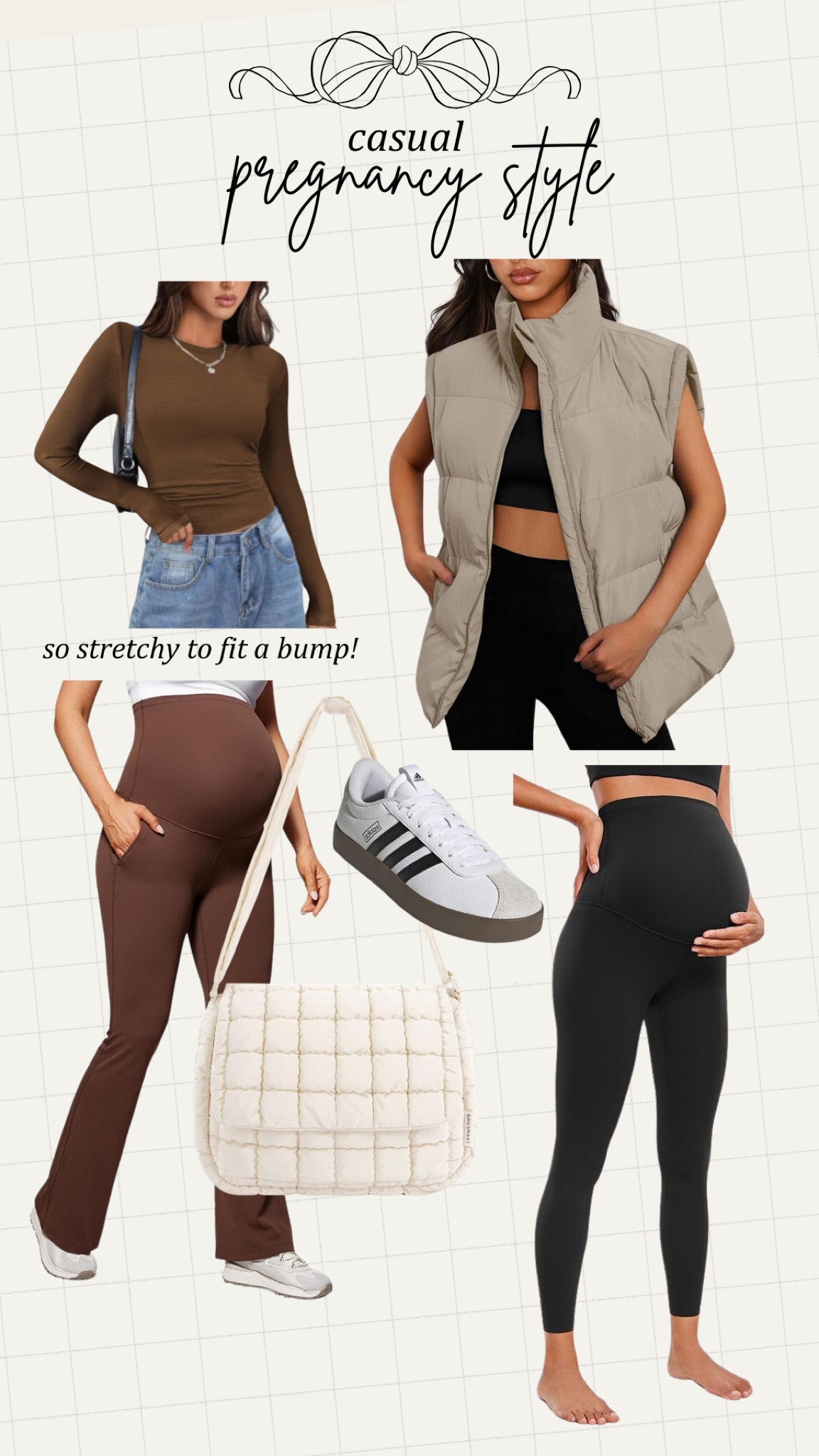 Pregnancy outfit inspo for a casual maternity style!
#pregnancystyle #maternityclothing #pregnancyoutfit

#LTKActive #LTKFamily #LTKBump
