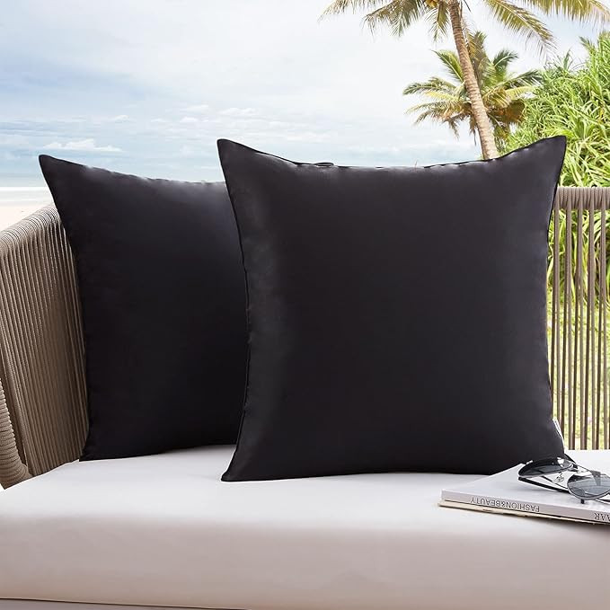 Western Home Pack of 2 Decorative Outdoor Pillows Waterproof Throw Pillow Covers Square Pillowcas... | Amazon (US)