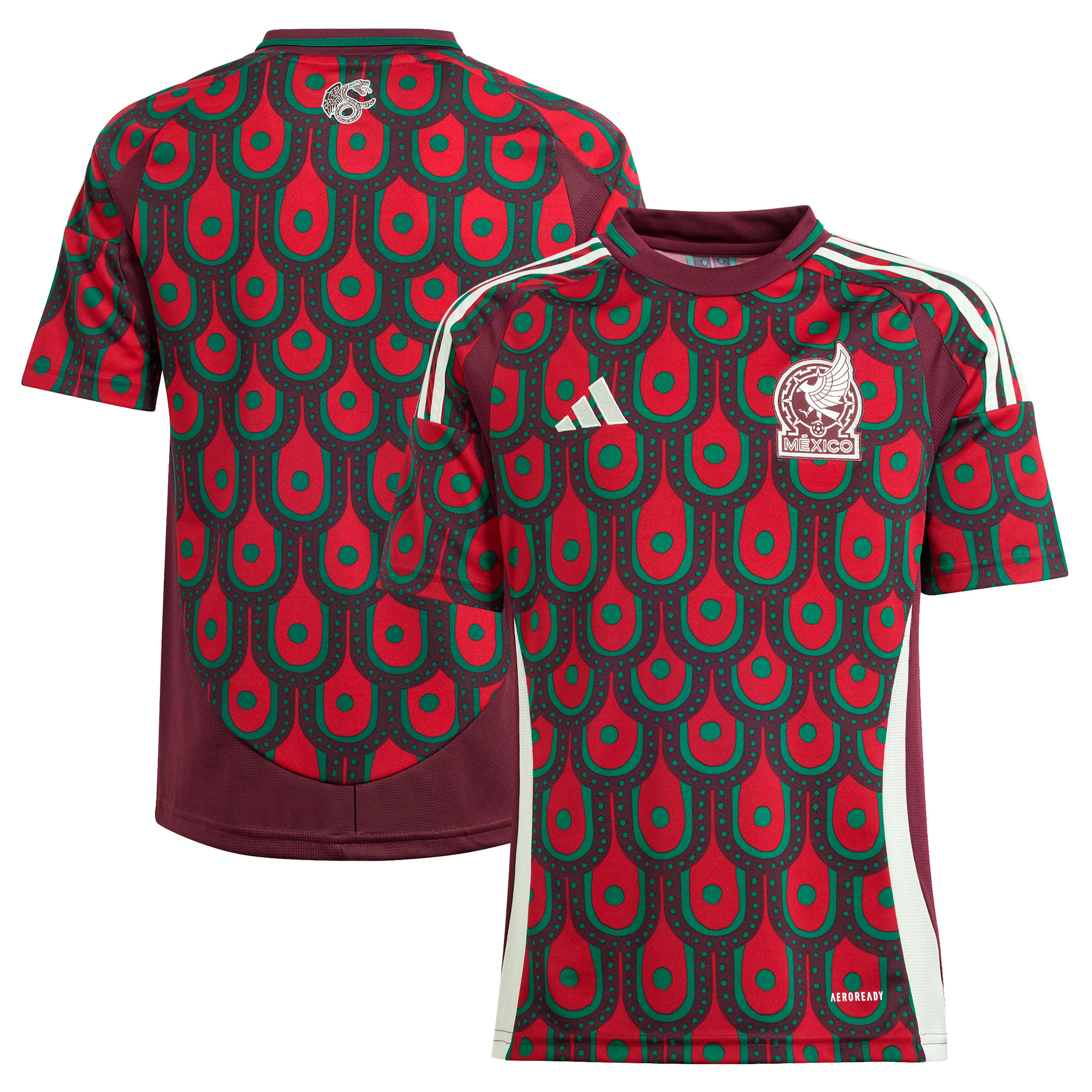 Youth adidas Burgundy Mexico National Team 2024 Home Replica Jersey | Fanatics