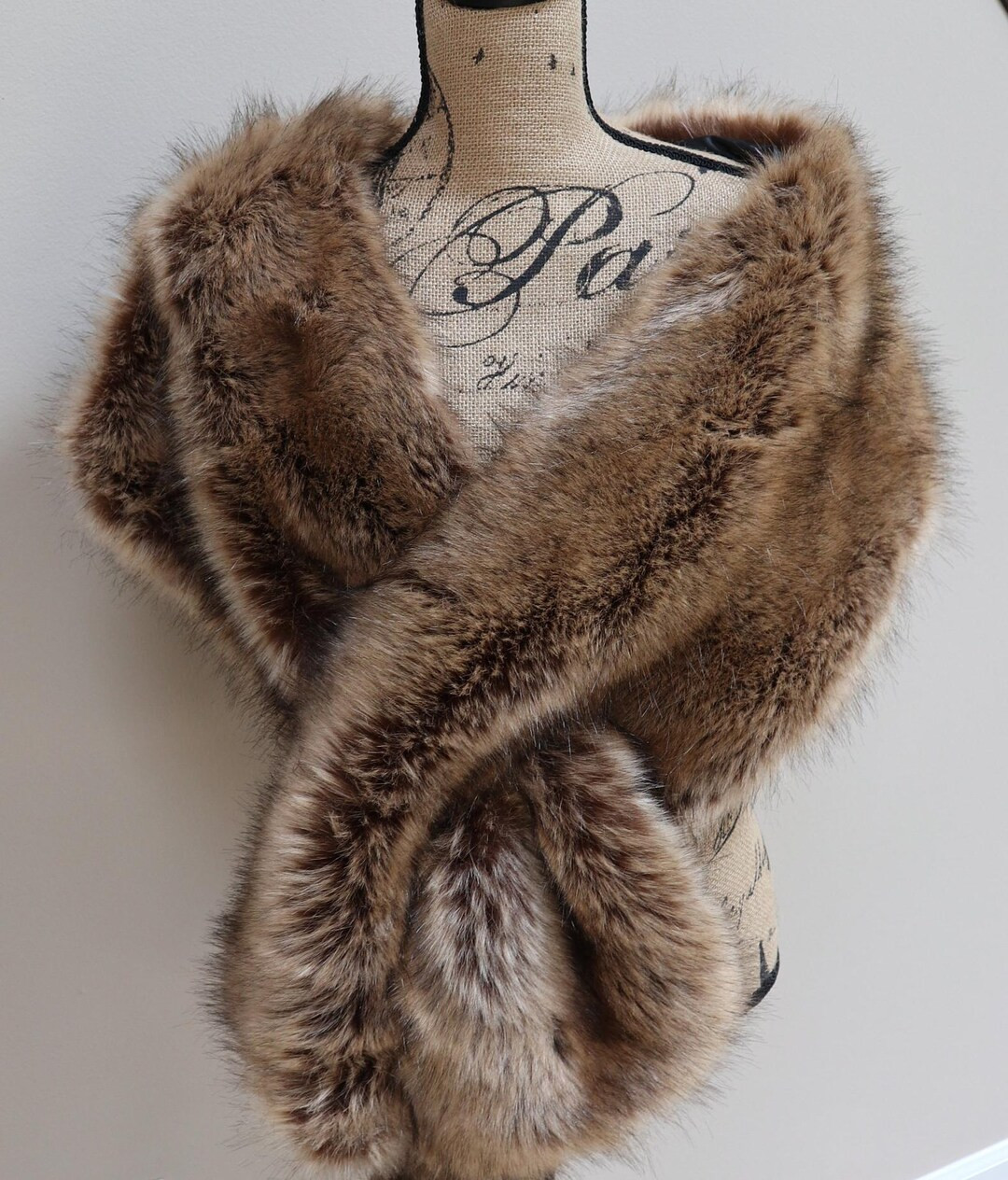 Faux Fur Bridal Scarf Wedding Bolero Bridal Cape Bridal Wrap Bridal Shrug Faux Fur Wrap Wedding c... | Etsy (US)