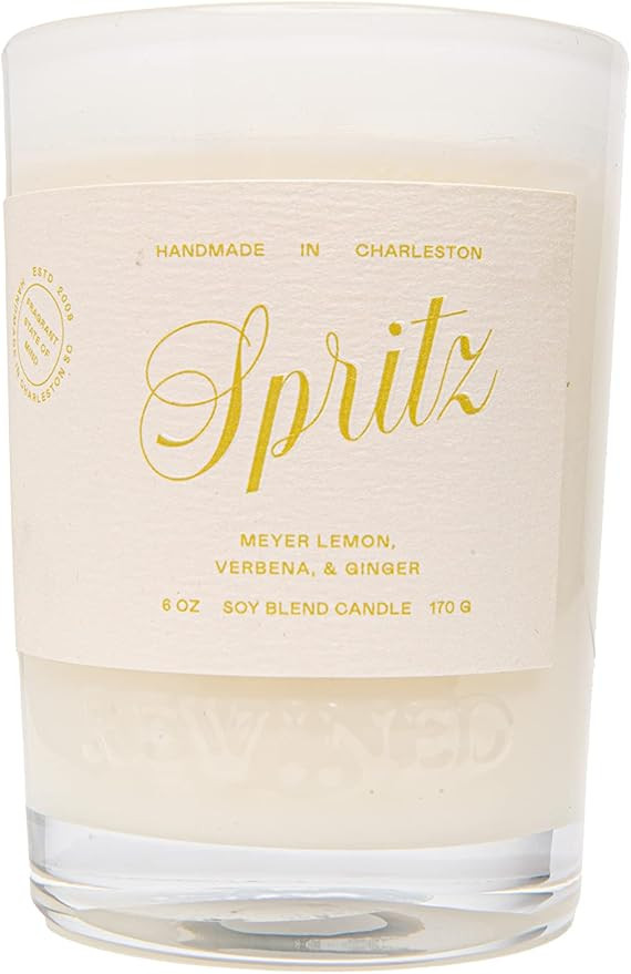 Rewined Candles Spritz Soy Blend Candle, 6 Ounce, Meyer Lemon, Verbene, and Ginger | Amazon (US)