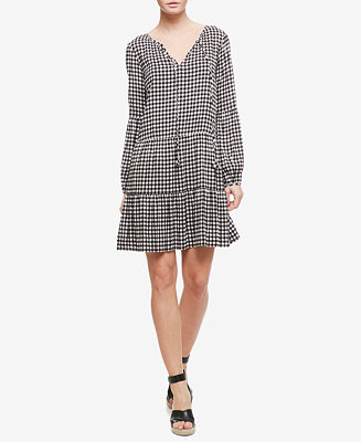 Sanctuary Britt Checkered Peasant Dress | Macys (US)