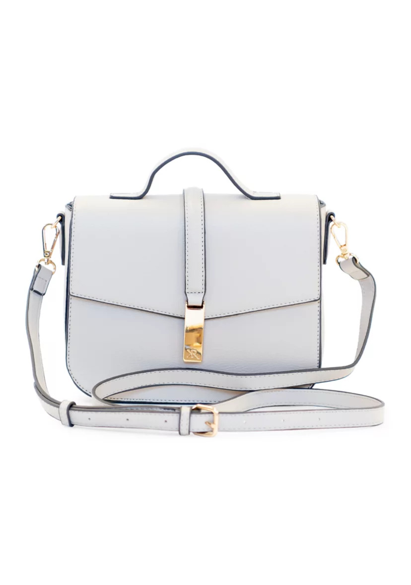 Resin Pebbled Faux Leather Color Blocked Crossbody | Belk