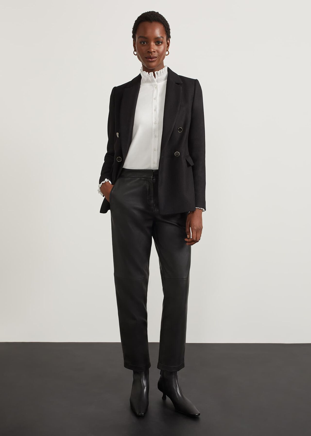 Kinsey Leather Trousers | | Hobbs