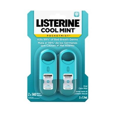 Listerine Cool Mint Pocketmist Oral Care Mist to Get Rid of Bad Breath - 2pk | Target