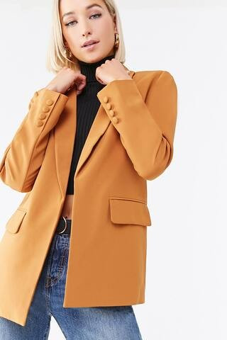 Ruched Open-Front Blazer | Forever 21 (US)