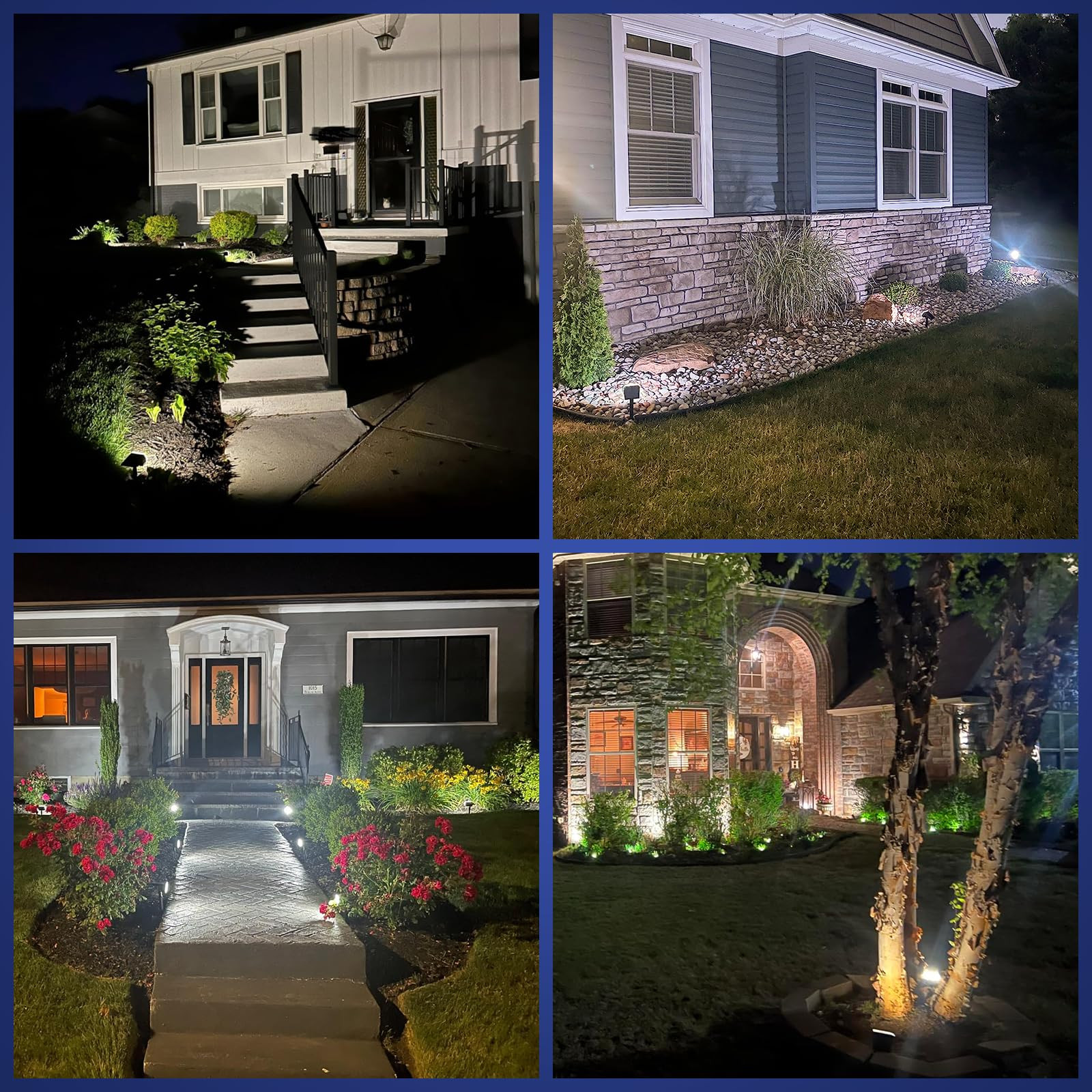 NYMPHY Solar Lights Outdoor Waterproof IP68, 56 LED 3 Lighting Modes Solar Powered Garden Yard Sp... | Amazon (US)