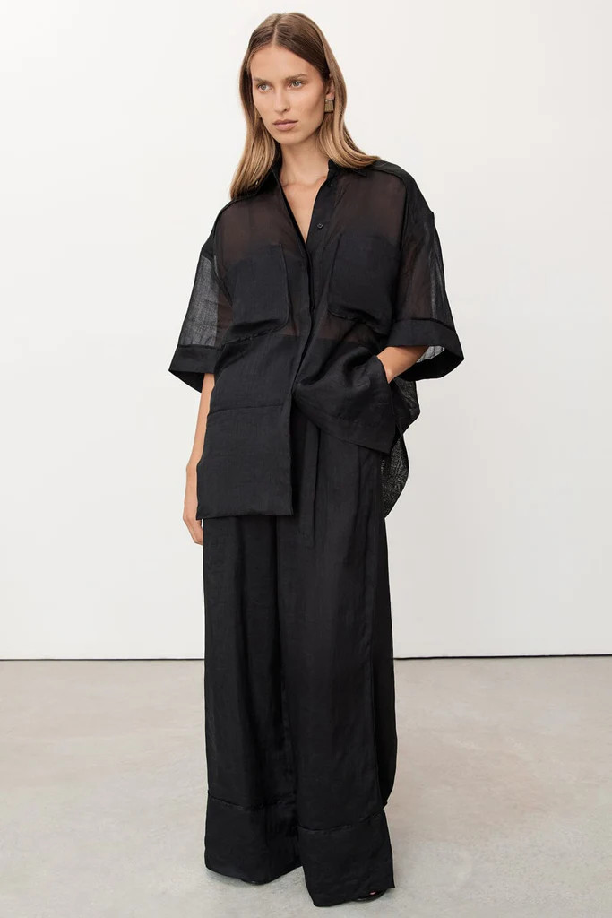 KAI BLACK RAMIE RESORT PANT | DISSH