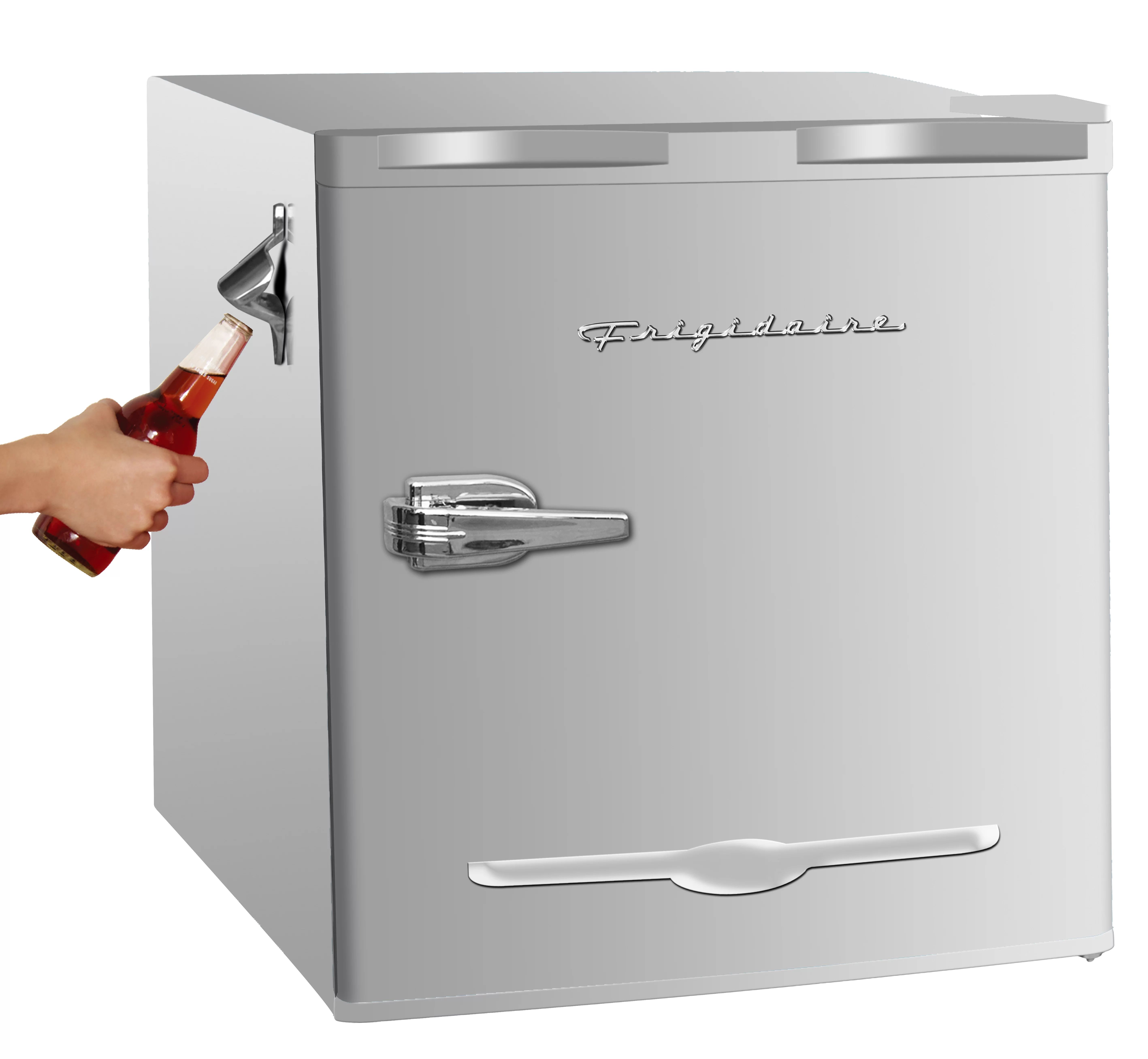 Frigidaire 1.6 Cu Ft Retro Mini Fridge with Side Bottle Opener, Moonbeam - Walmart.com | Walmart (US)