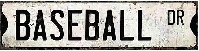 Aluminum Sign Baseball Vintage 16x4 Inch-Wall Decor and Unique Baseball Lover Gifts; Great Decor ... | Amazon (US)