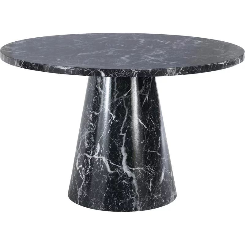 Meridian Furniture Omni Black Faux Marble 48" Round Dining Table - Walmart.com | Walmart (US)
