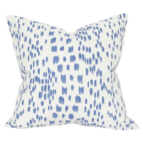 Les Touches Cadet Medium Blue Luxury Throw Pillow  Brunschwig - Etsy | Etsy (US)