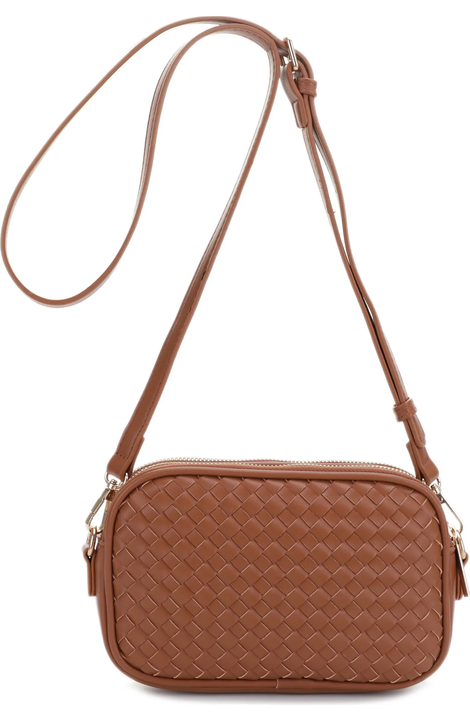 Ava Woven Vegan Leather Crossbody Bag | Nordstrom