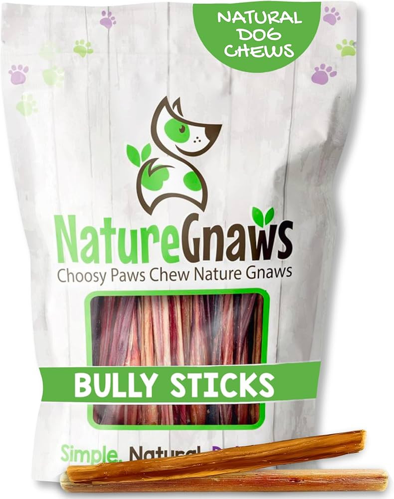 Nature Gnaws Extra Thin Bully Sticks for Small Dogs 5-6" (10 Count) - Long Lasting for Light Chew... | Amazon (US)