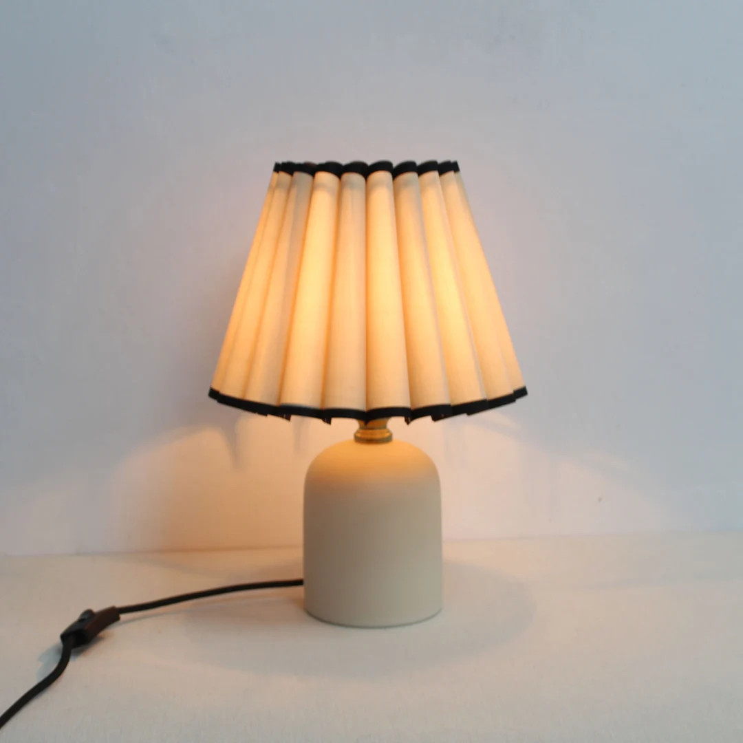 Duzy Handmade Khaki Fabric and Ceramic Base Table Lamp for Home Decor-9, 110-240v/50-60hz, - Etsy | Etsy (US)