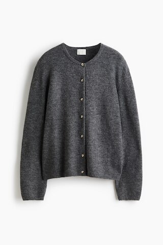 H & M - Fine-knit cardigan - Grey | H&M (UK, MY, IN, SG, PH, TW, HK)