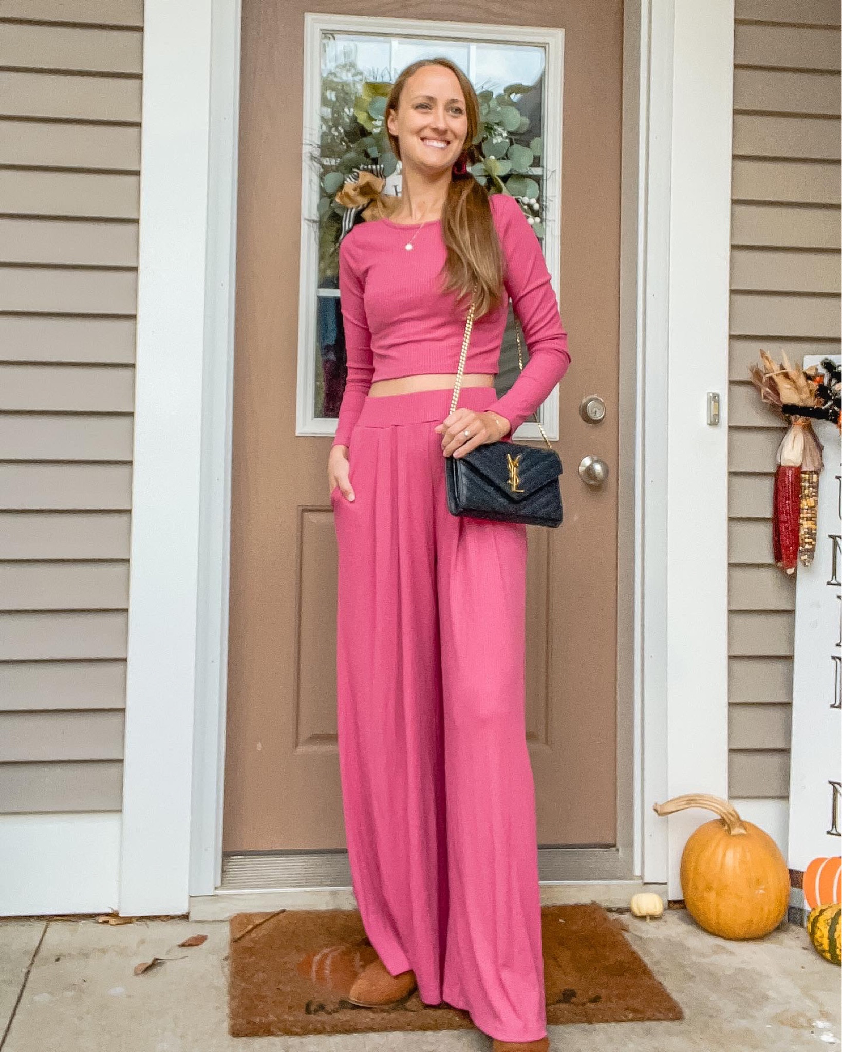 Fall outfit. Love this two piece set! It’s true to size and so comfy!! Can dress up or down :) 

I’m wearing size small and 5’7” & 120 lbs. 

Fall fashion | fall outfit | women’s fall outfit | ootd | two piece set | fall date night | casual wear | amazon find | amazon fashion 

#LTKSeasonal #LTKstyletip #LTKfindsunder50