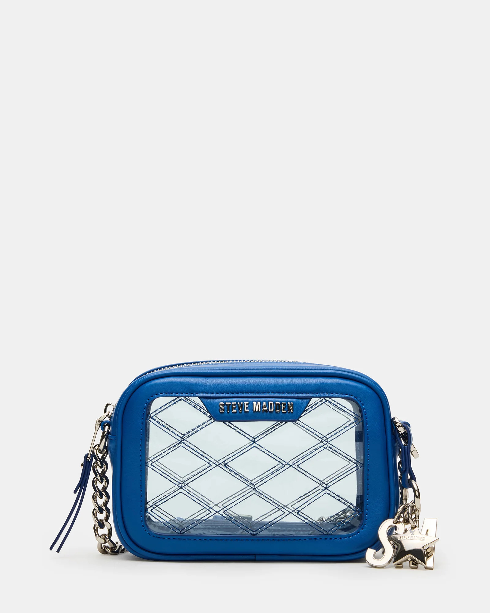 JELLY Bag Blue Clear Camera Crossbody Handbag | Steve Madden (US)