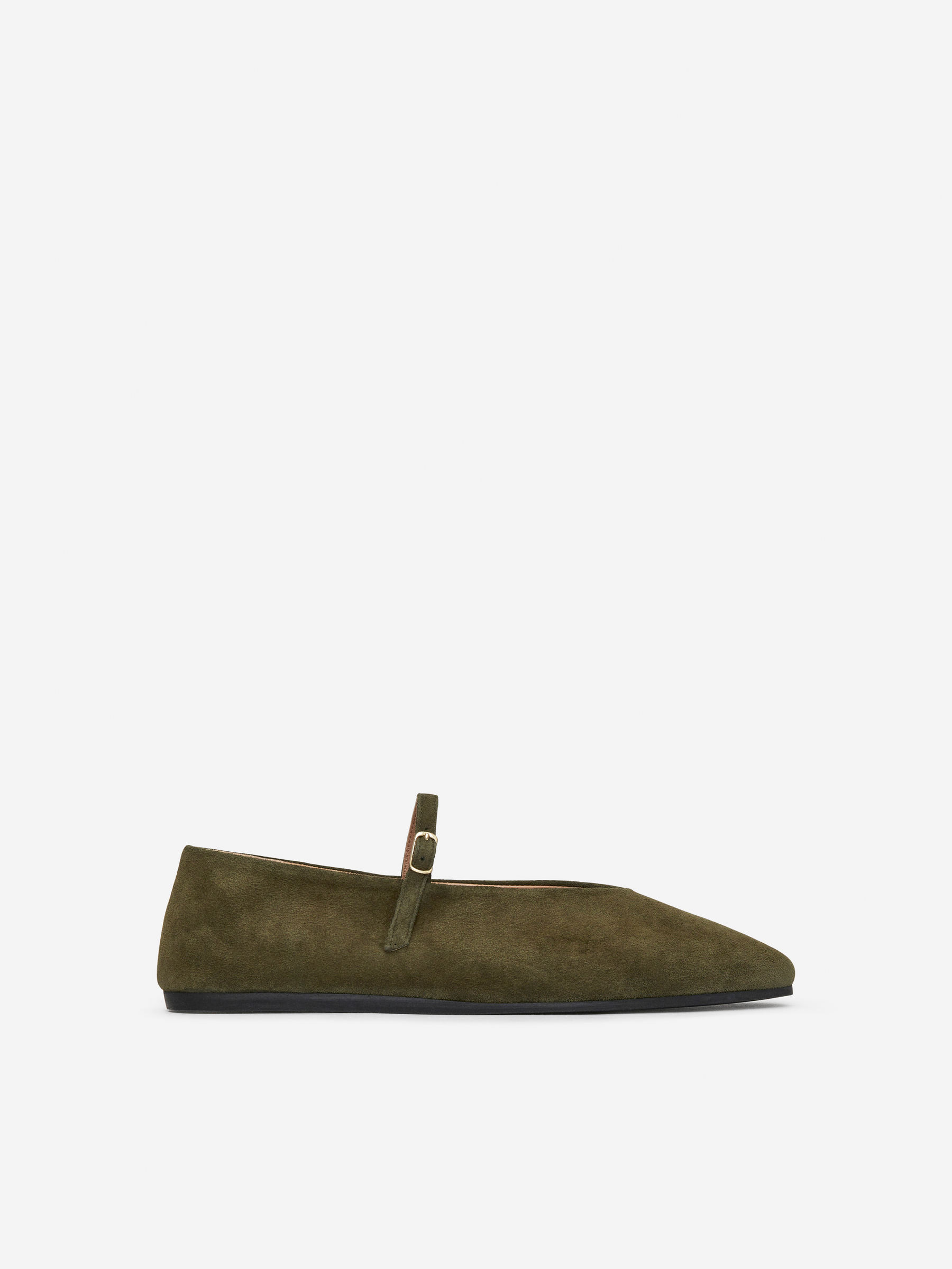 Mary Janes aus Veloursleder – Khaki – Damen – ARKET DE | Arket EU