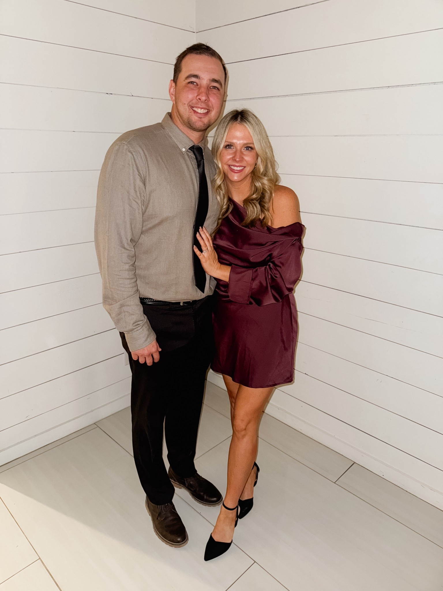 Mom and dad go to a wedding 🖤 wearing a size M in this dress! 

#LTKootd #LTKgrwm #LTKWedding