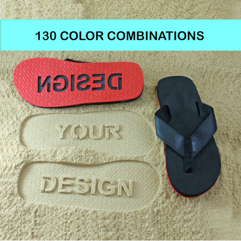 Design Your Own Multi-Color Sand Imprint Sandals - Choose separate colors for the Upper and Botto... | Etsy (US)