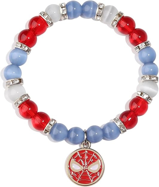 Korotho Spider Bracelet Spider Superhero Energy Stone Beaded Bracelet for Teen Girls Boys Man, Ch... | Amazon (US)