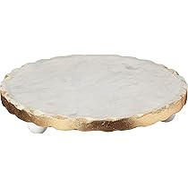 Mud Pie Marble Trivet, 1 1/4" x 8 1/2" dia, Gold | Amazon (US)