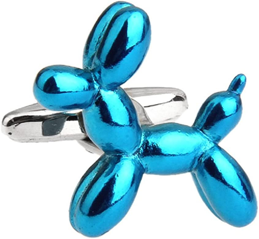 MRCUFF Blue Balloon Dog Puppy Pair Cufflinks in a Presentation Gift Box & Polishing Cloth | Amazon (US)