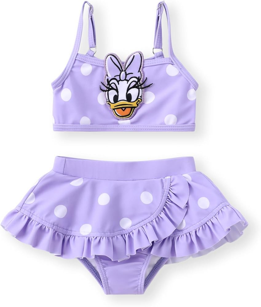 Disney Pricncess Moana Ariel Mickey and Friends Toddler Girls 2 Piece Tankini Bathing Suits Summe... | Amazon (US)
