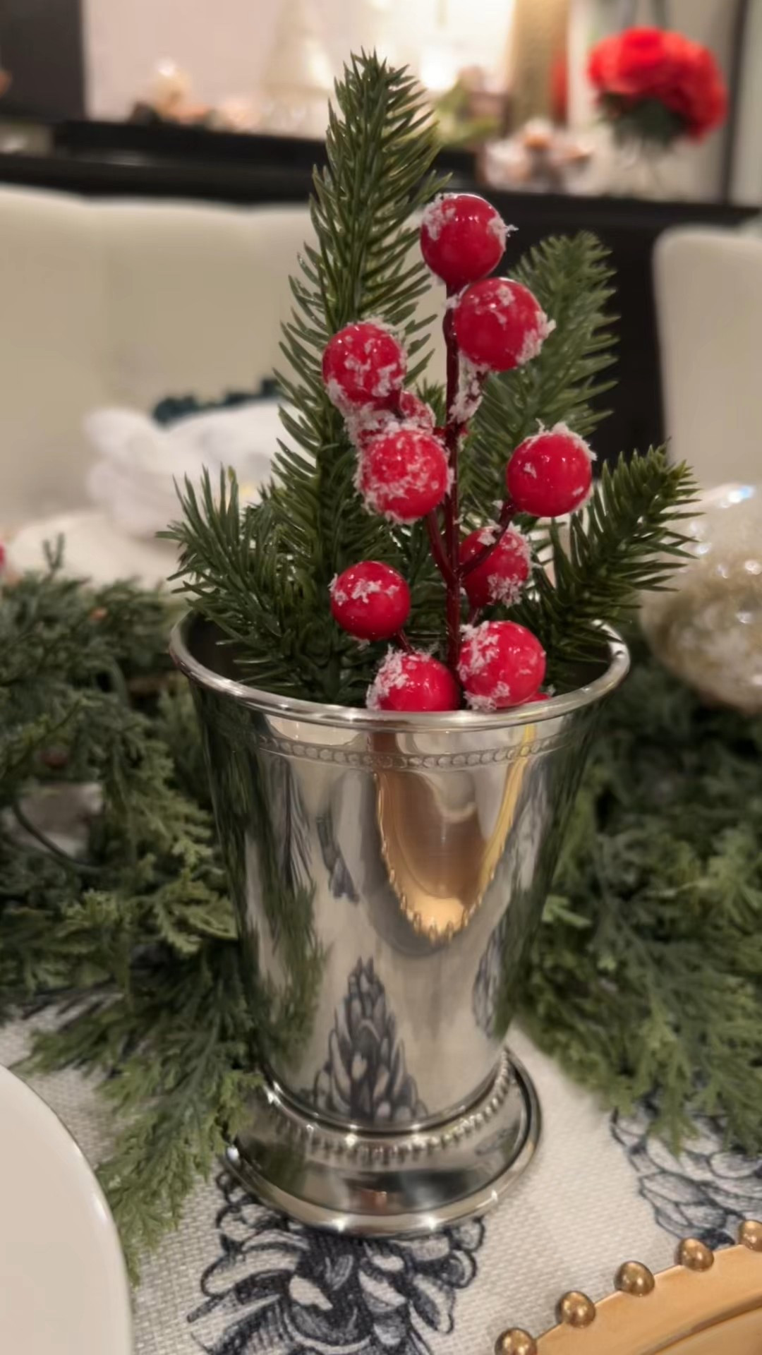 Christmas styling 2025 - dining room 

#LTKHome #LTKHoliday #LTKSeasonal