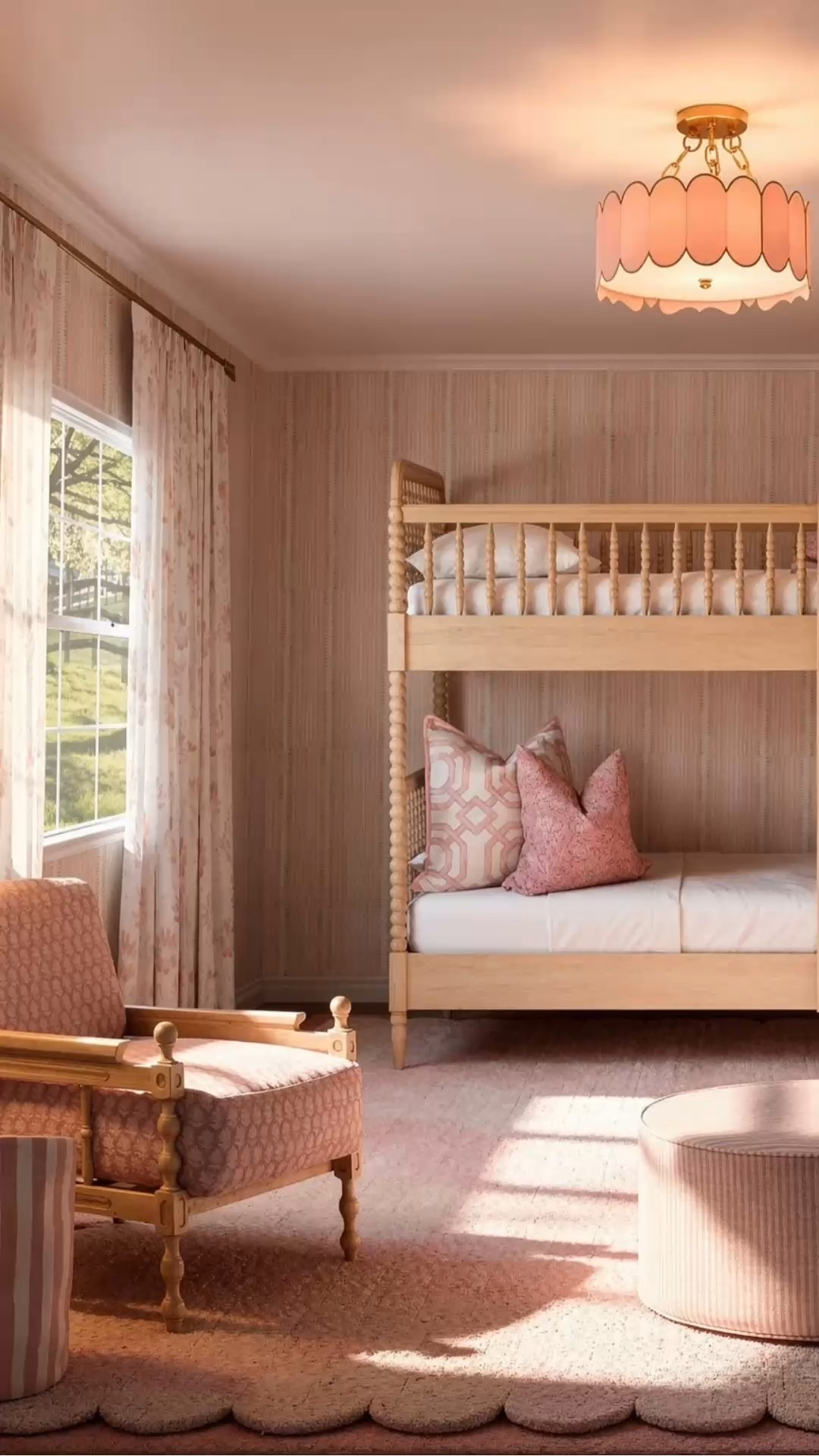 Love this fun bunk room design with playful pink patterns 

#LTKSaleAlert #LTKHome #LTKKids