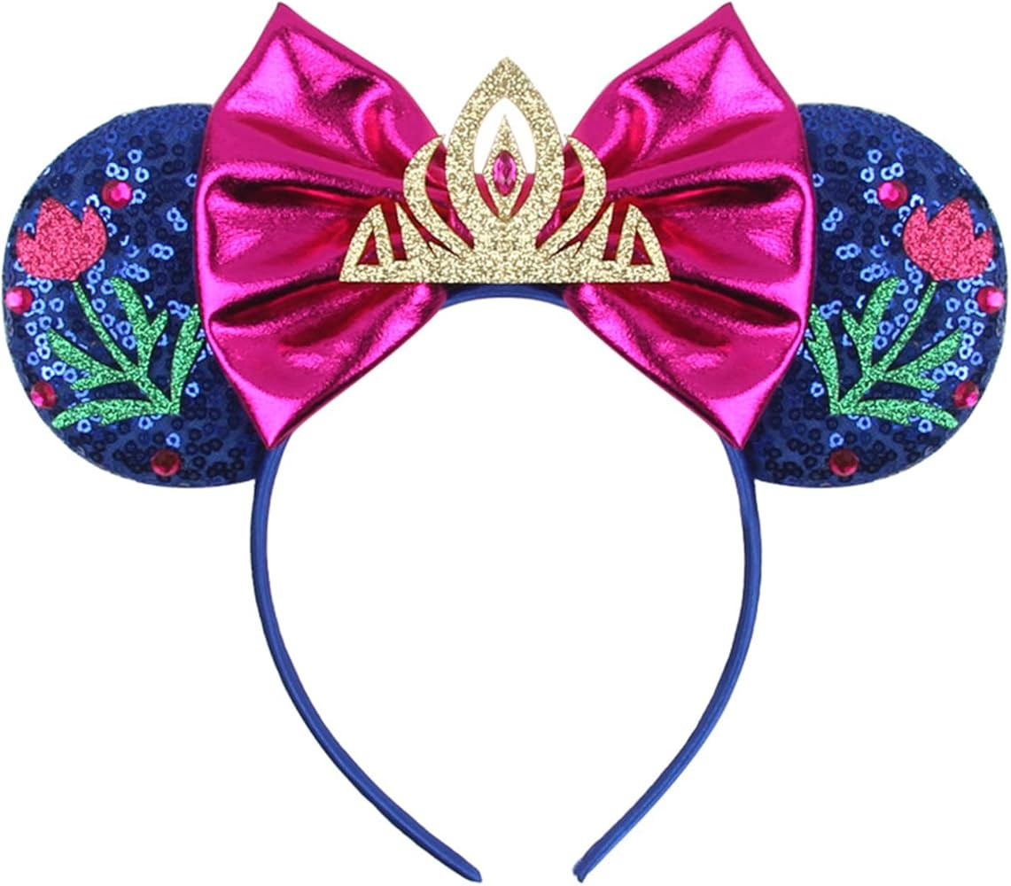 MADO Mouse Ears Headband for Women Girls, Glitter Princess Dress Up Accessories Decorations for W... | Amazon (US)