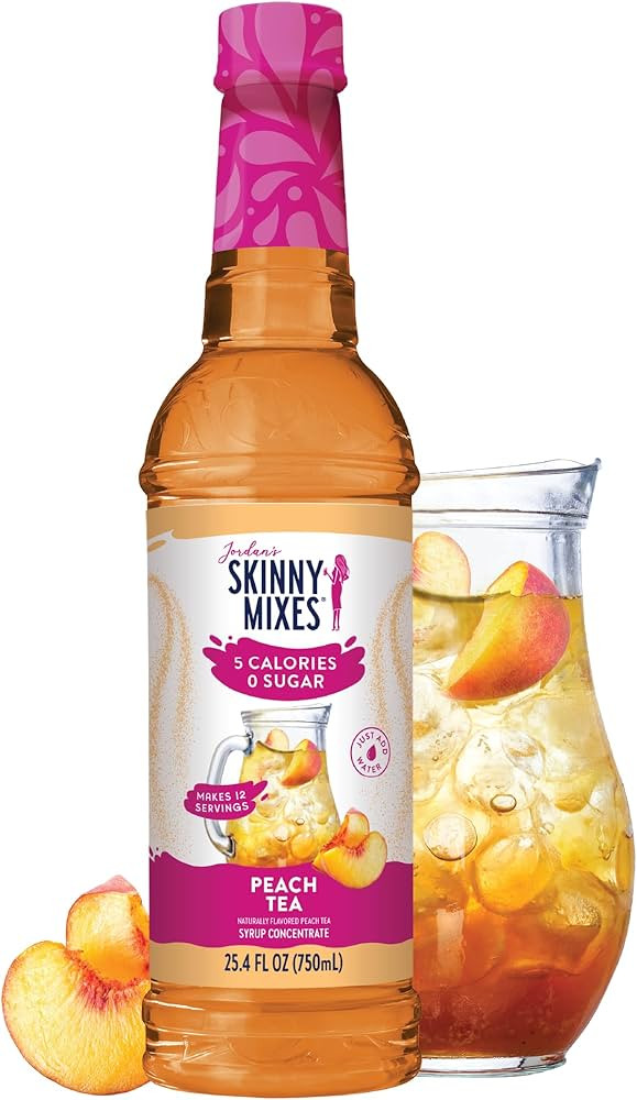 Jordan's Skinny Mixes Sugar Free Syrup, Peach Tea Flavor, Fruit Flavored Water Enhancer, Drink Mi... | Amazon (US)