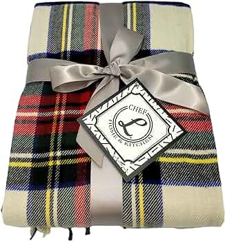 CHEF L HOME & KITCHEN Plaid Throw Blanket: Lightweight Throw Blanket- Lap Blanket - Throw Blanket... | Amazon (US)