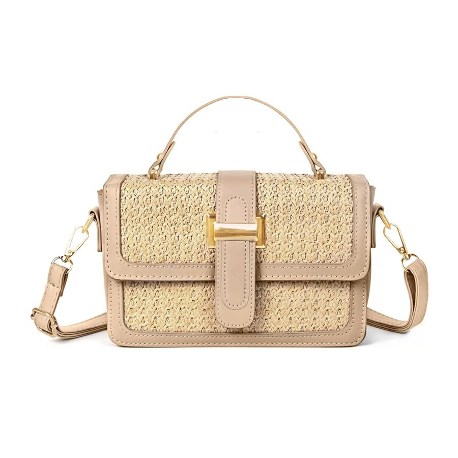 Straw Crossbody Bags for Women Summer Straw Clutch Bag Woven Beach Purse Vacation Handbags | Amazon (US)