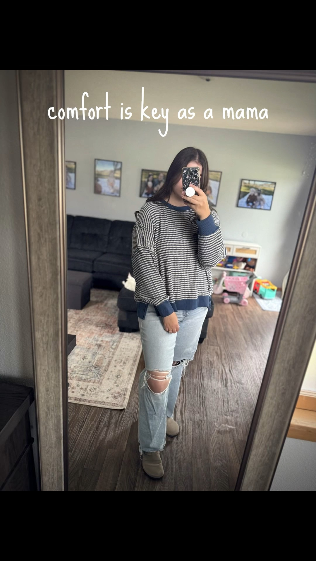 As a SAHM to two toddlers, I need to be comfortable and able to chase them! I prioritize comfort over everything but I also want to feel cute and put together 🫶🏻

#LTKMidsize #LTKStyleTip #LTKFindsUnder50