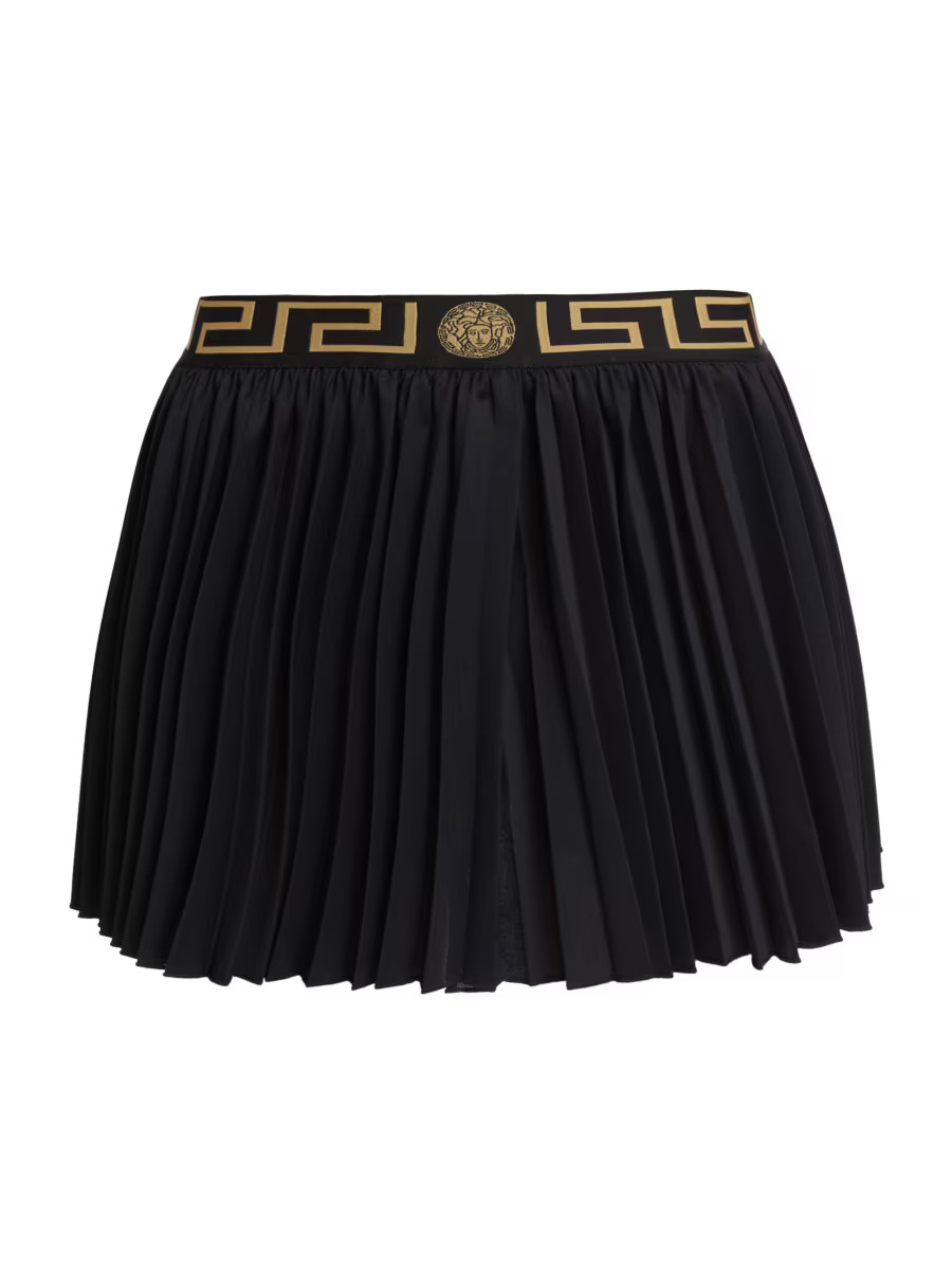 Icon Greca Pleated Mini Skirt | Saks Fifth Avenue