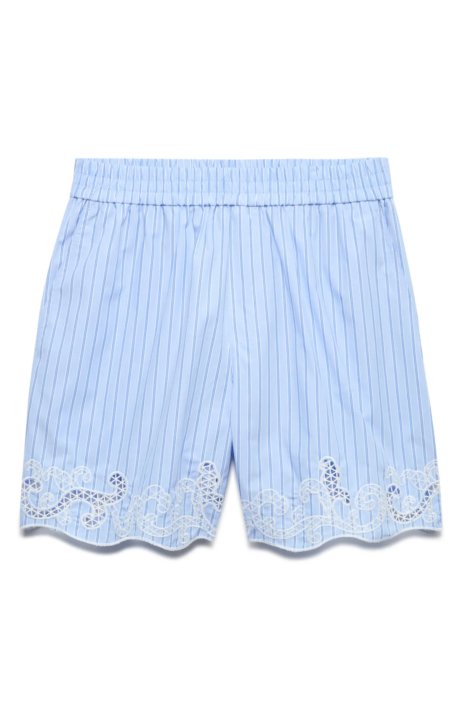 M&S Embroidery Stripe Shorts | Nordstrom | Nordstrom